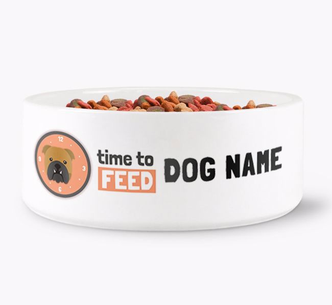 'Time to feed {dogsName}' Dog Bowl